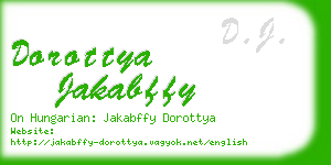 dorottya jakabffy business card